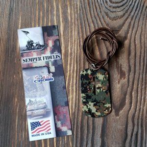 Stahl Cross ~Semper Fidelis Marines Cross~ Dog Tag